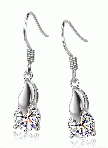 Fine jewelry with silver earrings 
