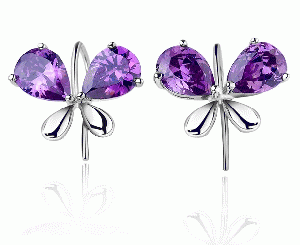 925 sterling silver earring  with Zircon 