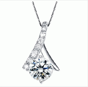 925 sterling silver Necklace with Zircon 