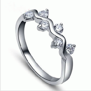 Hot silver ring with Jewelry 